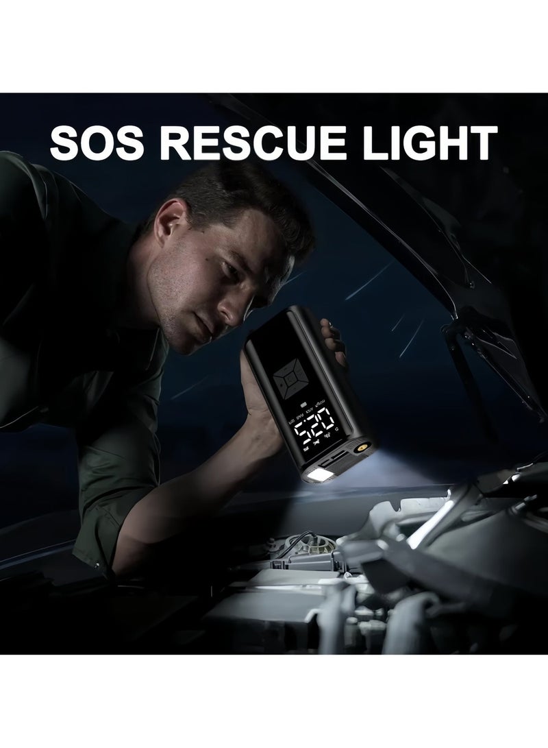 Car Portable Air Compressor, Wireless Rechargeable, Tire Pump, Wireless Charging, 150 PSI Fast Inflation, with LCD Dual Screen [Wireless and Powerful] Electric Tire Pump for Car, Bicycle, Motorcycle Spherical Tires - Image 5