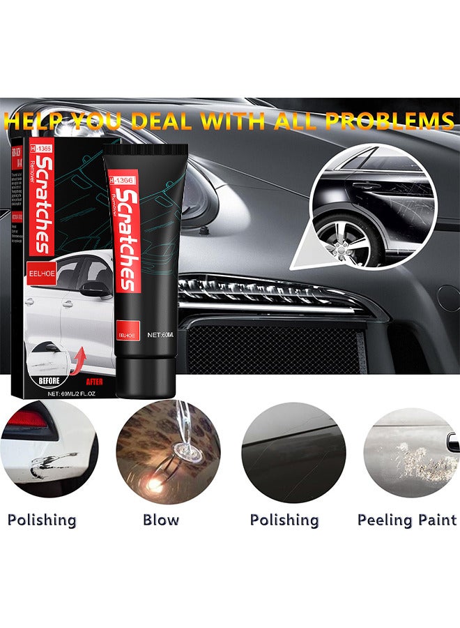 EELHOE Car Scratch Removal Kit, Car Scratch Repair Kit, Car Paint Scratch Repair Agent, Car Scratch Remover, Grinding Polishing Restorer Paste With Sponge, Erase Car Scratches, 60ML - Image 4