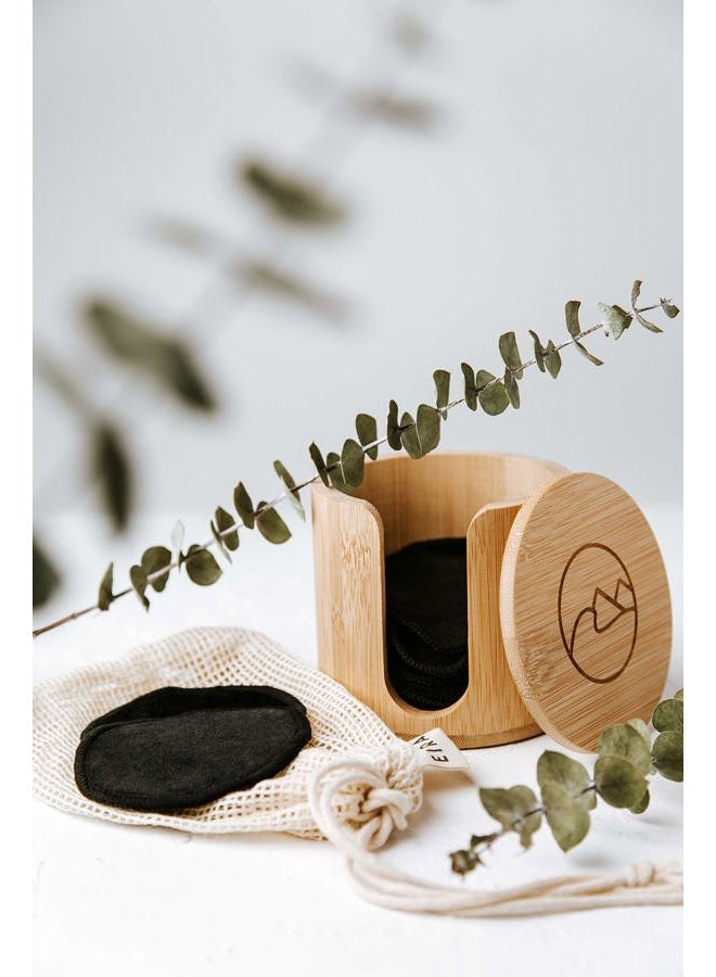 Eira Vancouver Eira's Reusable Makeup Remover Pads | With Washable Laundry Bag | Zero Waste Facial Round | Soft Reusable Face Pad | Large Bamboo Cotton Rounds for Toner | Bamboo Holder For Storage of Cleansing Wipes - Image 4