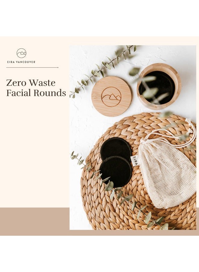 Eira Vancouver Eira's Reusable Makeup Remover Pads | With Washable Laundry Bag | Zero Waste Facial Round | Soft Reusable Face Pad | Large Bamboo Cotton Rounds for Toner | Bamboo Holder For Storage of Cleansing Wipes - Image 3