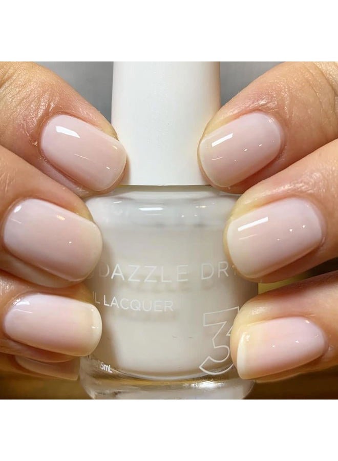 Dazzle Dry Mini Kit 4 Step System - Fine China, a sheer milky white. Simple and clean. (5 Piece Kit / 5 Manicures) - Image 3