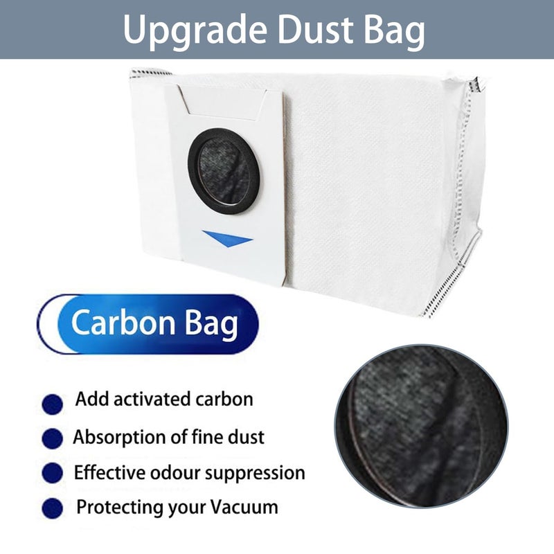HATCHMATIC Vacuum Accessories Kit T20 Omni Robot Vauum 1 Main Roller Brush 4 Side Brushes 2 Hepa Filters 2 Dust Bags 4 Mop Pads Replacement Parts for ECOVACS DEEBOT - Image 3