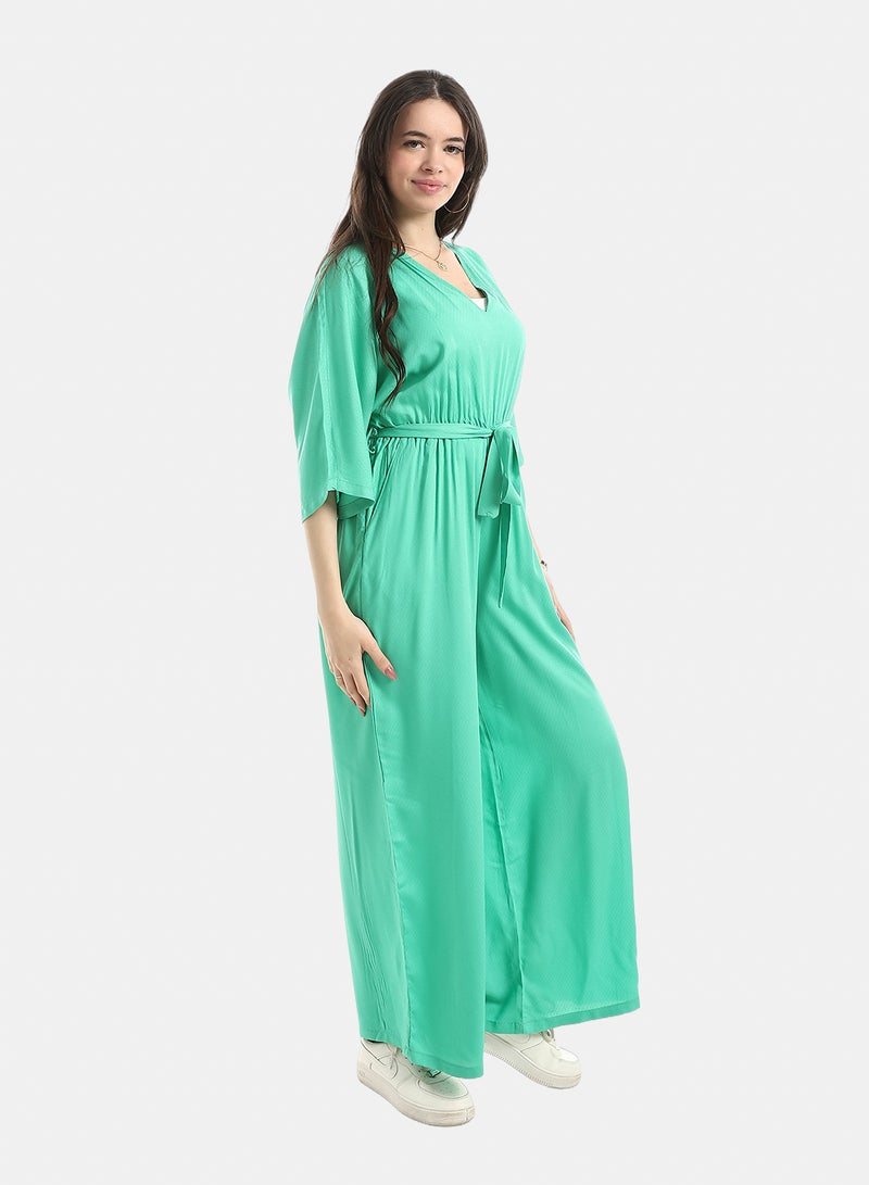 Andora Comfy Jumpsuit For Women - Green - Image 2