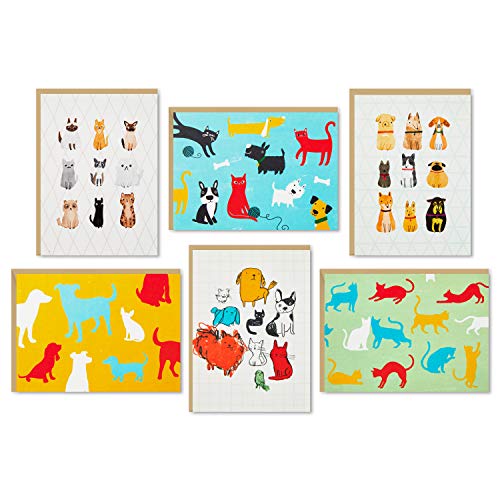 Hallmark Blank Cards Assortment Dogs and Cats 36 Assorted Note Cards with Envelopes