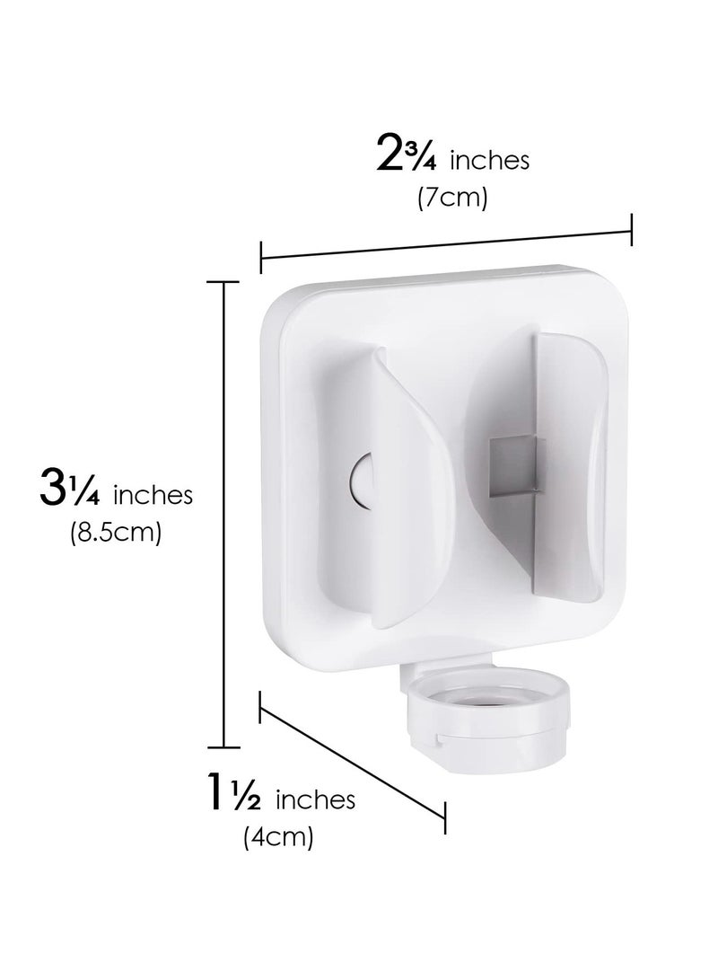 SYOSI 2 Pack Electric Toothbrush Holder, Gravity Wall Mounted Toothbrush Stand Hanger with Drain, Self Adhesive Toothbrush, Suitable for Shower, Bathroom, Dorm (White) - Image 2