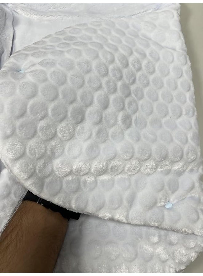 VITION Embossed Velboa Baby Swaddle Blanket for 0-12 Months, Lightweight Breathable Fabric Suitable For Infant Comfort (Made in Türkiye) (Blue) - Image 4