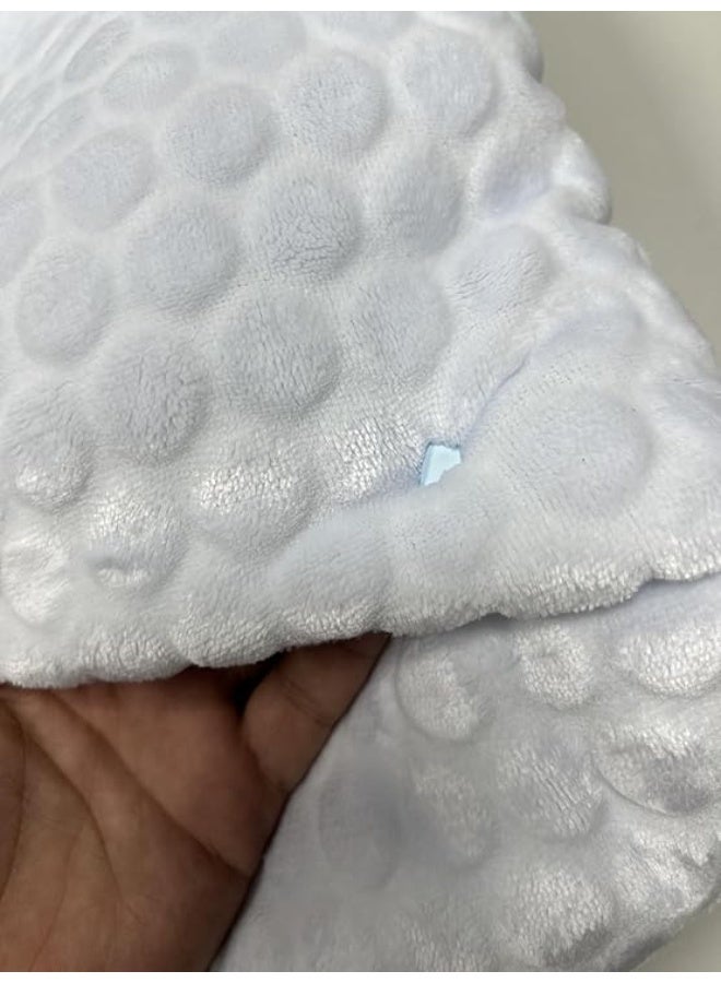 VITION Embossed Velboa Baby Swaddle Blanket for 0-12 Months, Lightweight Breathable Fabric Suitable For Infant Comfort (Made in Türkiye) (Blue) - Image 5