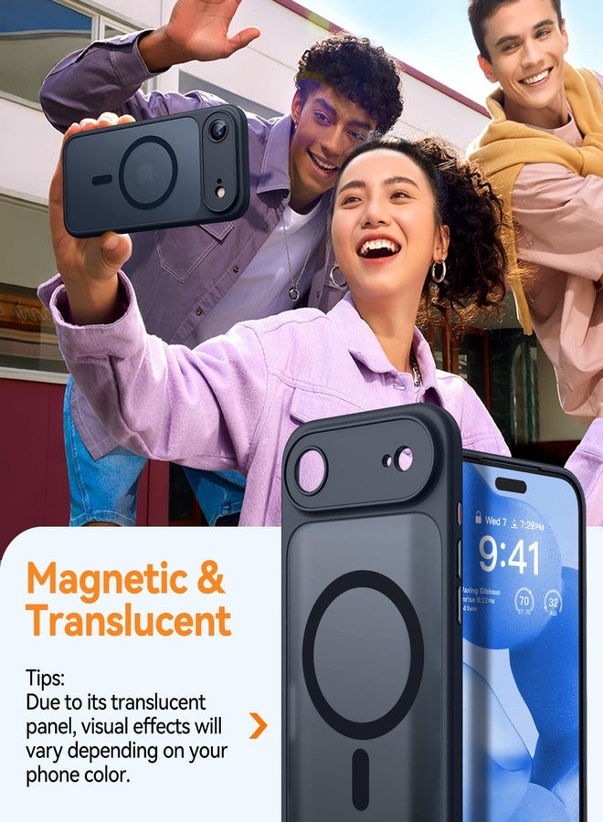 CANSHN Magnetic for iPhone Air Case(6.5"), Upgraded [Full Camera Protection] [Compatible with Magsafe] [Translucent Matte] Shockproof Protective Phone Case, Black - Image 4