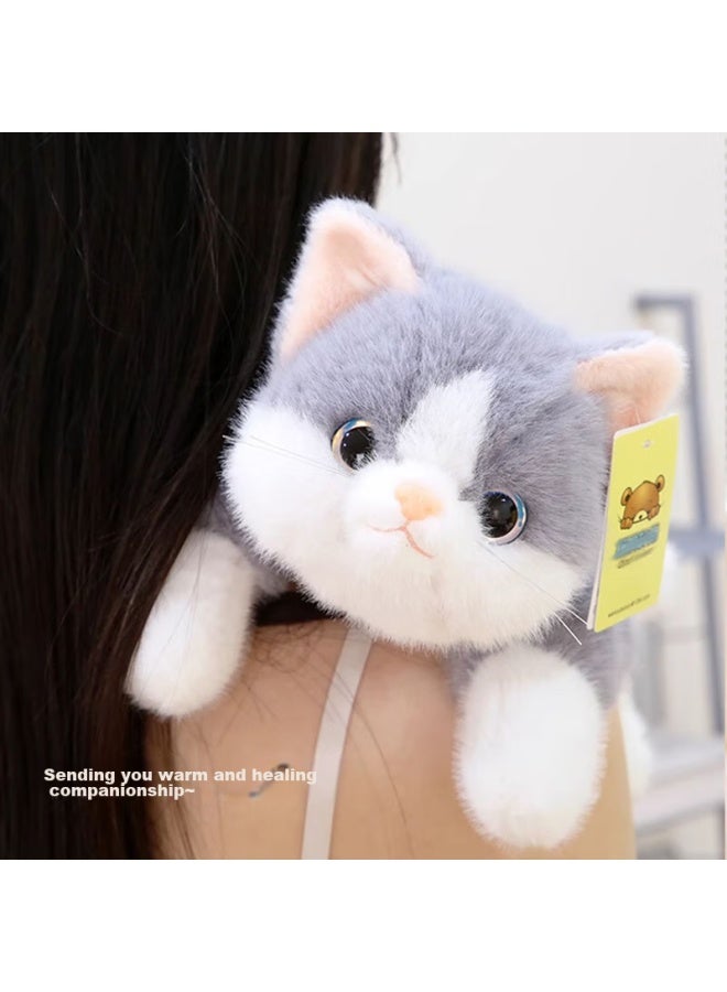Weltston Plush Toy Cat Doll Pillow Cushion Stuffed Animal Birthday Gift For Girls 30cm White Cat Simulation - Image 4