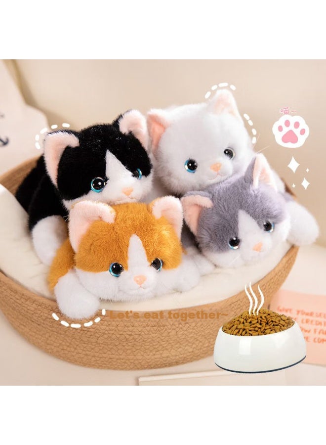 Weltston Plush Toy Cat Doll Pillow Cushion Stuffed Animal Birthday Gift For Girls 30cm White Cat Simulation - Image 2