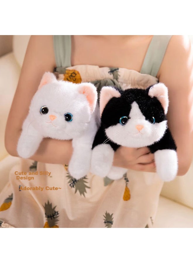 Weltston Plush Toy Cat Doll Pillow Cushion Stuffed Animal Birthday Gift For Girls 30cm White Cat Simulation - Image 3