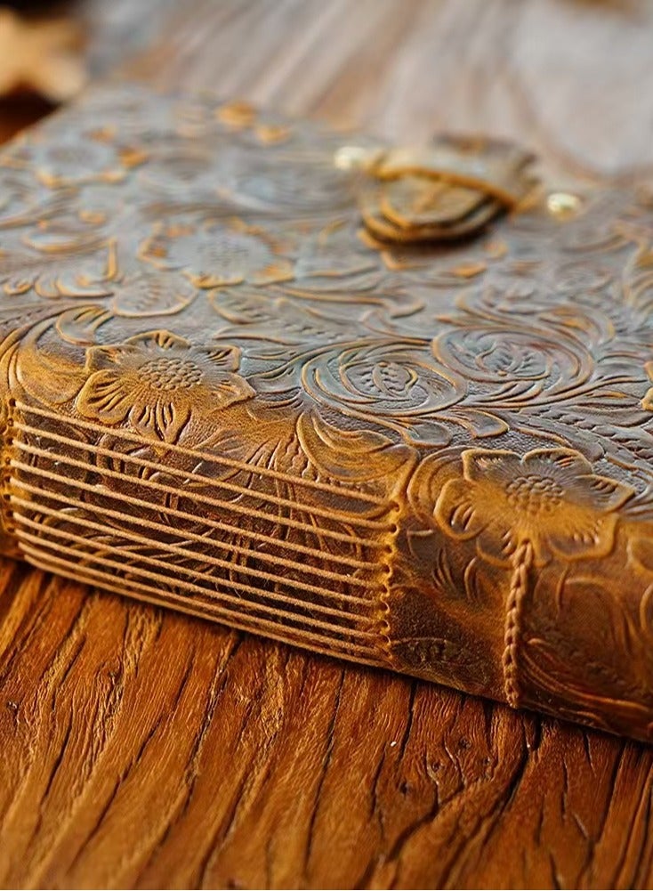 Generic Cowhide book vintage leather notepad creative notebook diary gift  - Image 3