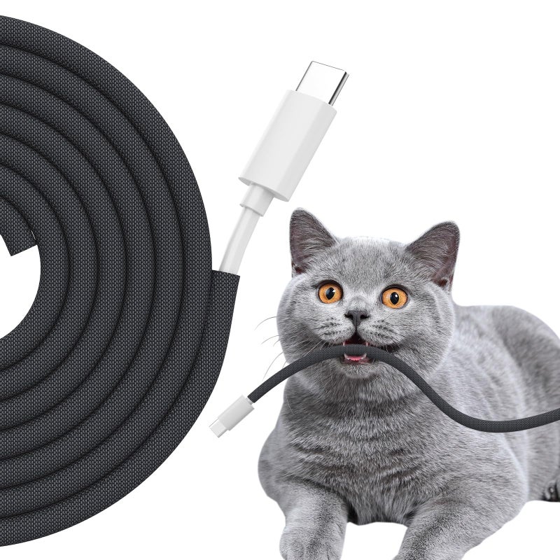 Wengus Cord Protectors from Pets No Chew, 1/4 inch 10ft Wire Protector Cord Covers for Pets, Flexible Cable Sleeve Cord Management for TV/Computer/Electric Wires/Phone Charging Cables - Image 1