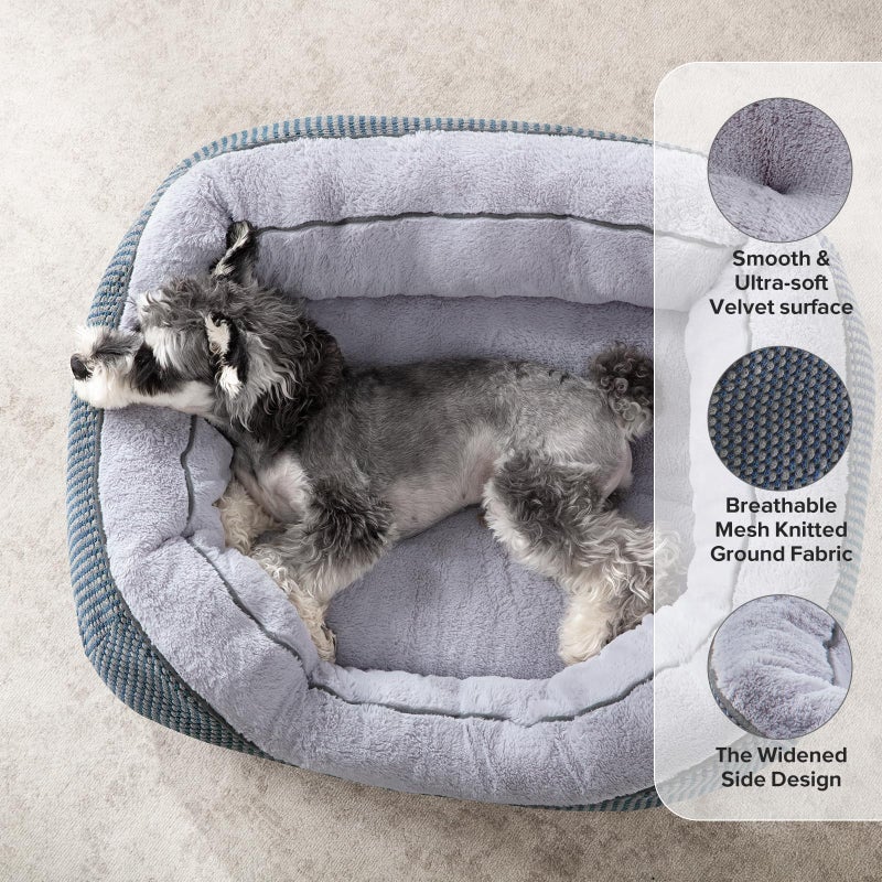 INVENHO Small Dog Bed Washable Orthopedic Calming Warming Durable Pet Bed with Anti-Slip Bottom - Image 2