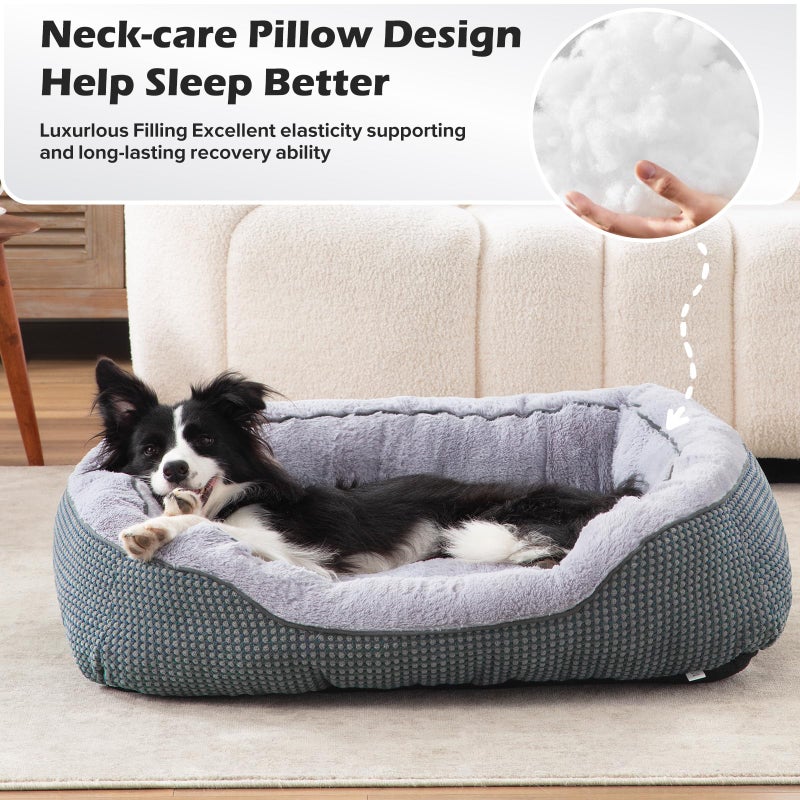 INVENHO Small Dog Bed Washable Orthopedic Calming Warming Durable Pet Bed with Anti-Slip Bottom - Image 3