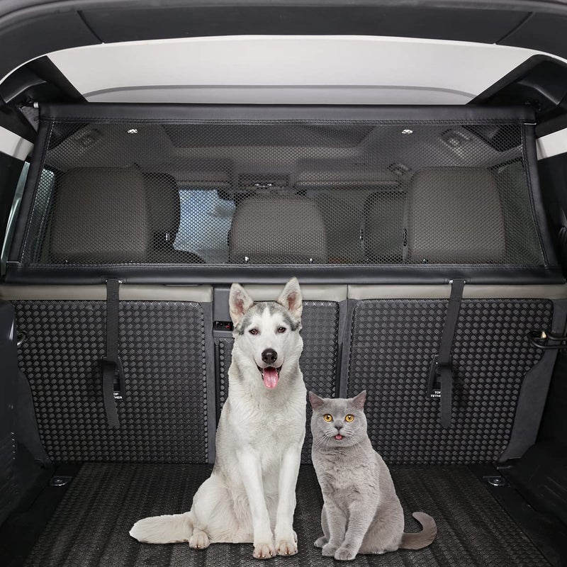 CHEYA Pet Restraint Net Dog Fence Car Backseat Divider Vehicle Gate Cargo Area Travel Trunk Mesh Net Screen for Land Rover Defender 110 2020 2021 Style C