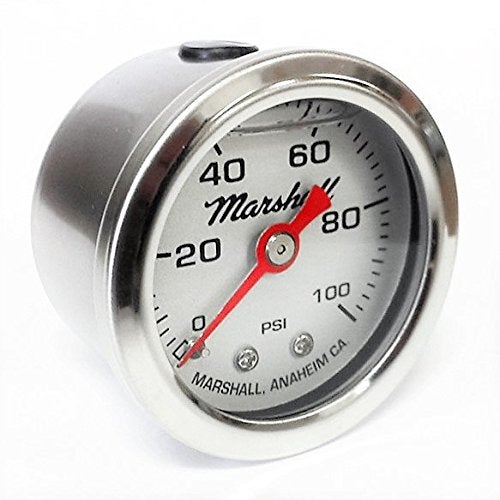 Marshall Instruments LS00100 Silver Dial Fuel Pressure Gauge - Image 2