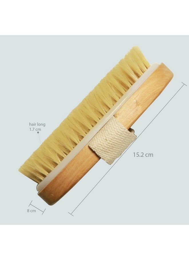 RUSTIC RITUALS best of nature for you! RUSTIC RITUALS best of nature for you! Brightening Wooden Bath Brush for Dry Brushing | Wet And Dry Bath Brush for Cellulite And Lymphatic, Suitable for All Skin Types  - Image 2