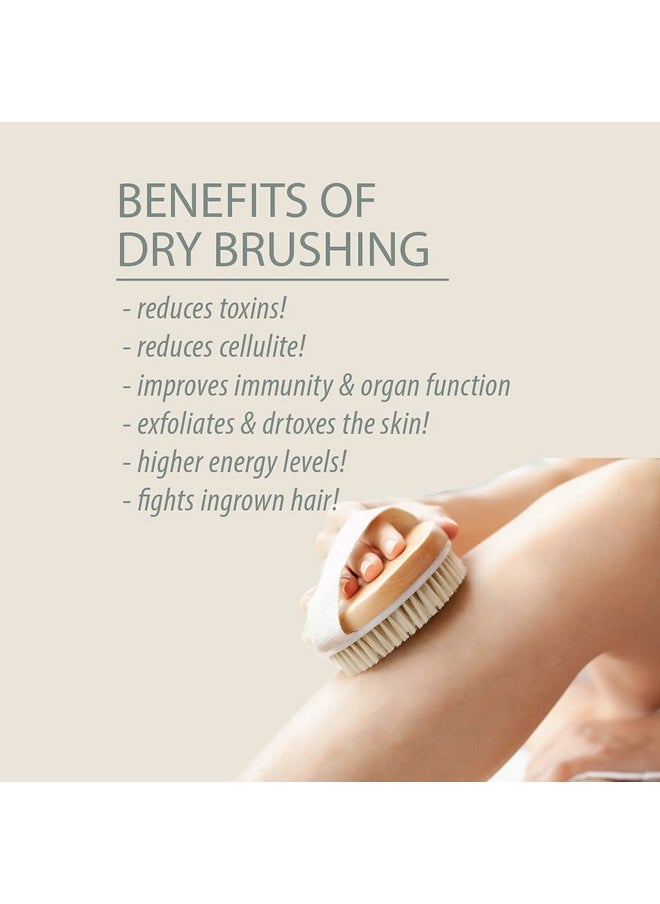 RUSTIC RITUALS best of nature for you! RUSTIC RITUALS best of nature for you! Brightening Wooden Bath Brush for Dry Brushing | Wet And Dry Bath Brush for Cellulite And Lymphatic, Suitable for All Skin Types  - Image 3