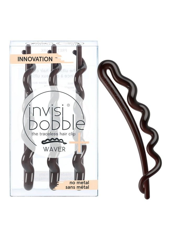 invisibobble Waver Traceless Hair Clip 3Pieces Pretty Dark - Image 2