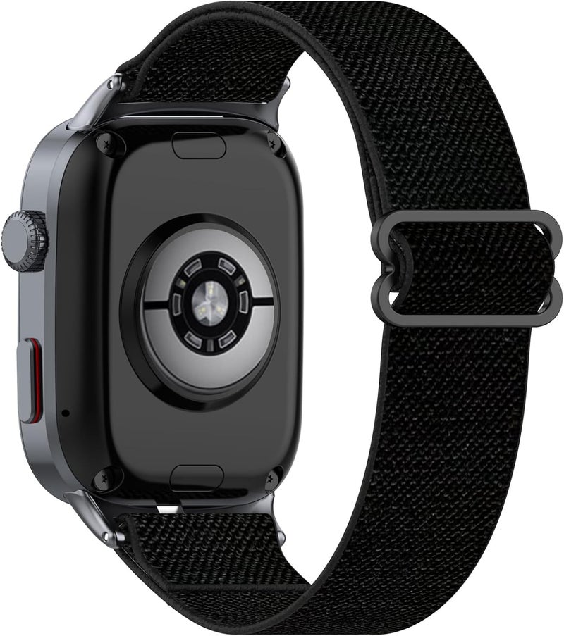 أشرطة معصم قابلة للتعديل من بديلة متوافقة مع ساعة Huawei Watch D2، معصم نايلون مريح مع حزام تحرير سريع، إكسسوارات الساعات الذكية (أسود) - Image 1