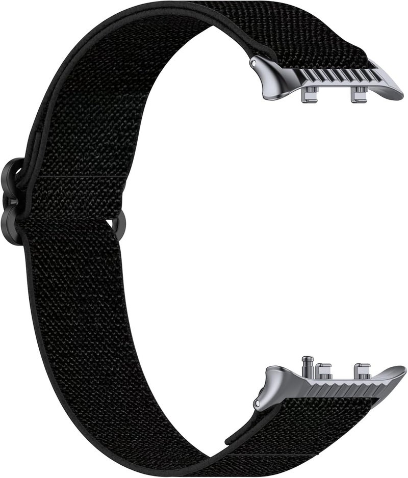 أشرطة معصم قابلة للتعديل من بديلة متوافقة مع ساعة Huawei Watch D2، معصم نايلون مريح مع حزام تحرير سريع، إكسسوارات الساعات الذكية (أسود) - Image 3
