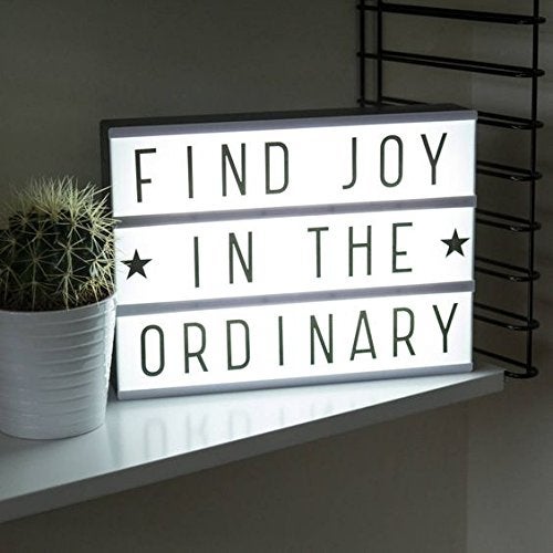 My Party Suppliers Cinema Light Box with 90 Letters and LED Light Free Combination for Valentines Day Wedding Birthday Guide A4 Size - Image 1