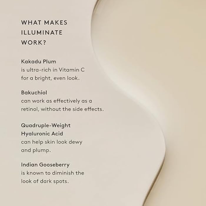 Naked + Thriving Naked & Thriving Illuminate BC+ Face Serum | Hyaluronic Acid, Vitamin C, Bakuchiol | Organic, Vegan, & Naturally-Derived Skin Care | For Mature Skin, Visible Spots and Wrinkles (1.0 fl oz/30 mL) - Image 5