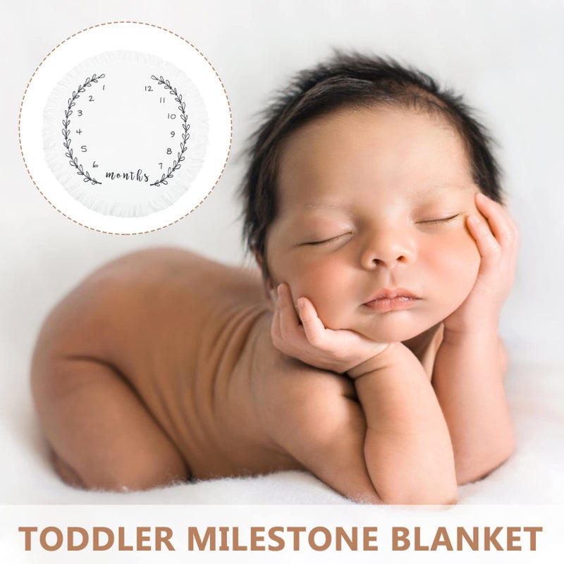 Soft Washable Baby Growth Chart Blanket For Newborn Monthly Photo Props Photography Background - Image 4