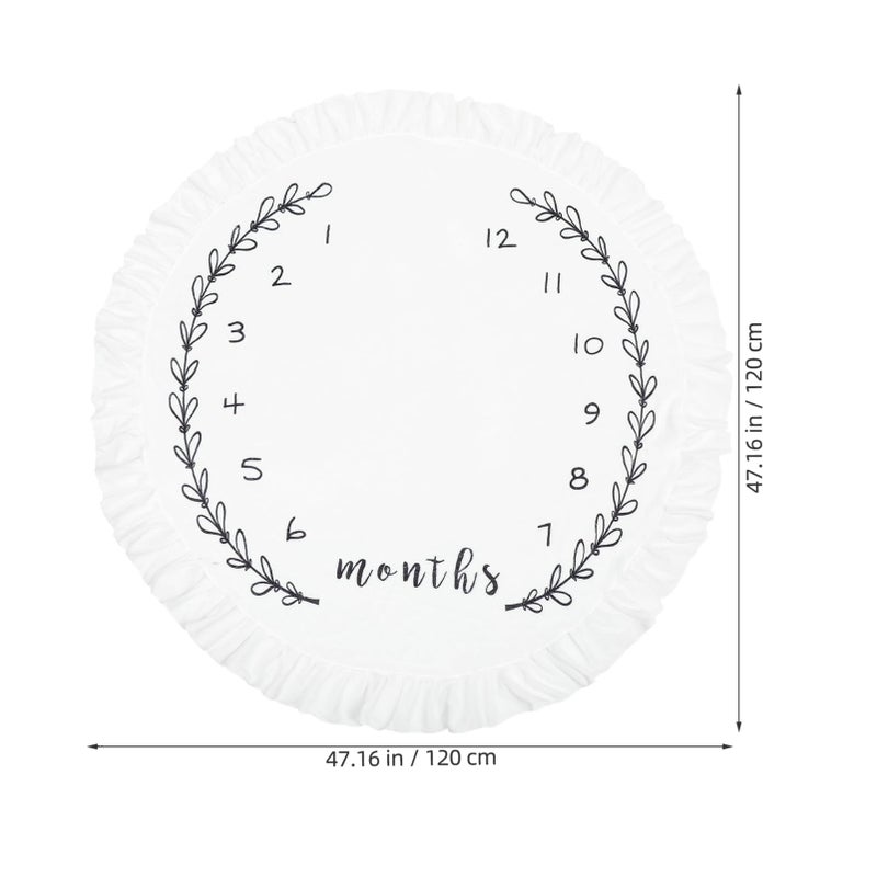 Soft Washable Baby Growth Chart Blanket For Newborn Monthly Photo Props Photography Background - Image 3