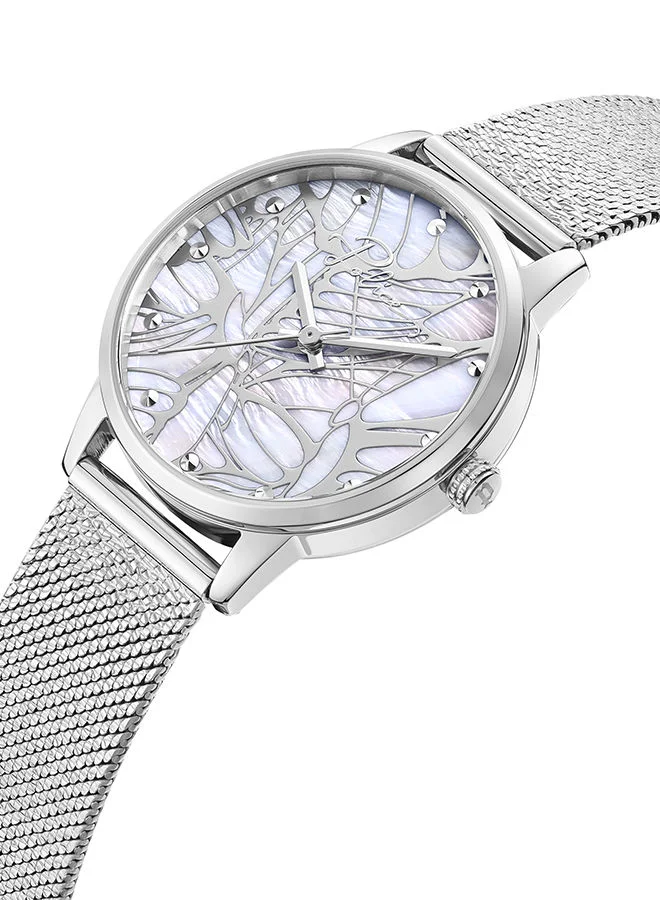 بوليس Womens Camii Stainless Steel Analog Wrist Watch PEWLG2229003 34mm Silver