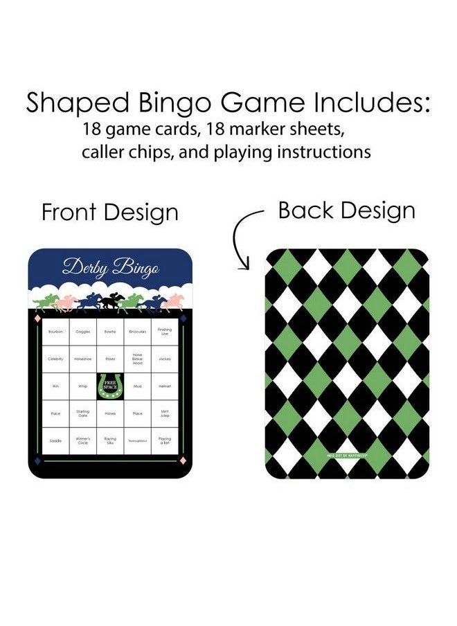 Big Dot of Happiness Kentucky Horse Derby Bar Bingo Cards And Markers Horse Race Party Bingo Game Set Of 18  - Image 4