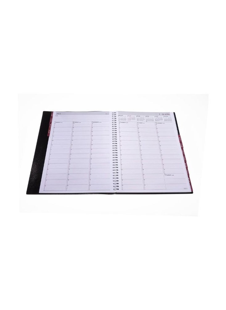 Collins - Collins Leadership 2025 Diary for Professionals - A4 Week to View Business Planner (Appointments) - Graphite - (CP6740.99-25) - Premium Professional Appointments Planner with Leathergrain Cover - Image 1