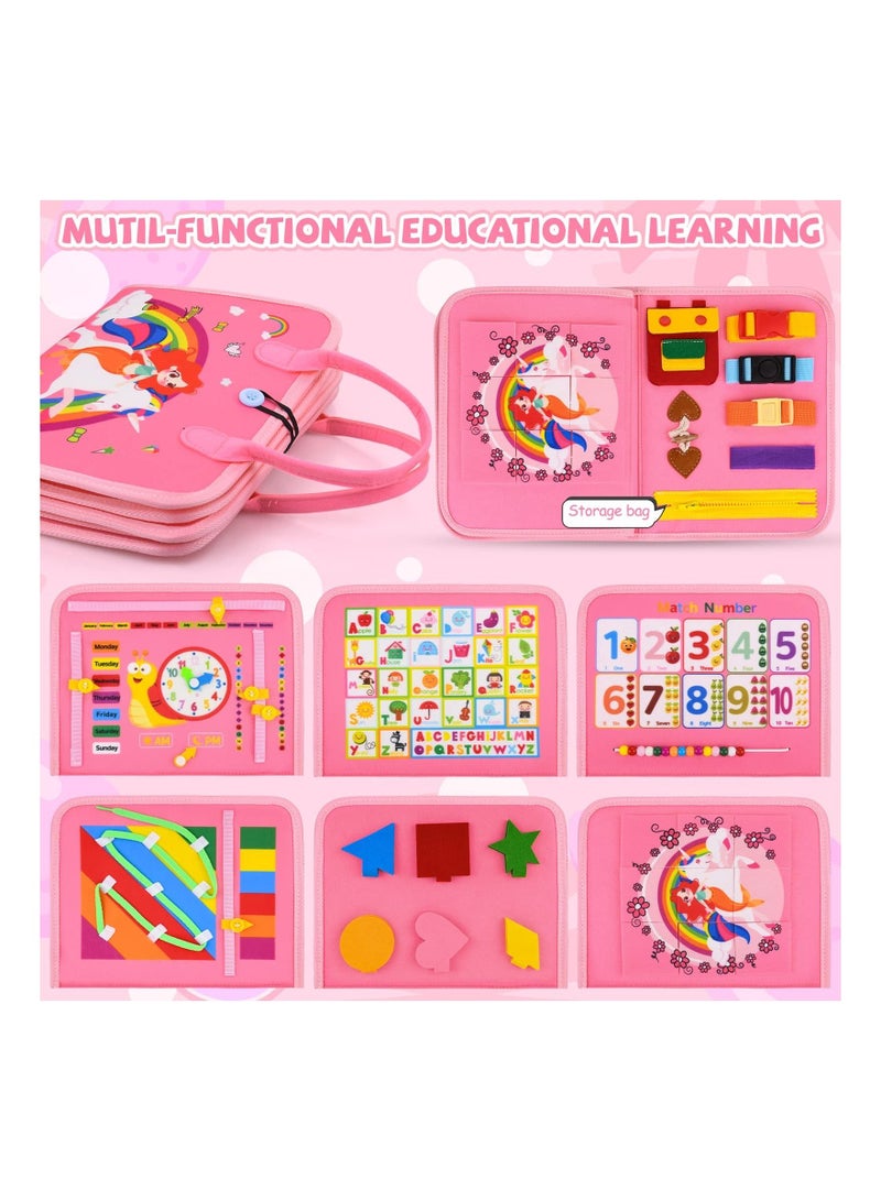 KASTWAVE [2023]Busy Board Toys, Montessori Educational Toys for Girls Boys , Sensory Toys Activities Board, Toddler Travel Toy for Gift/Learning/Fine Motor Skills - Image 3