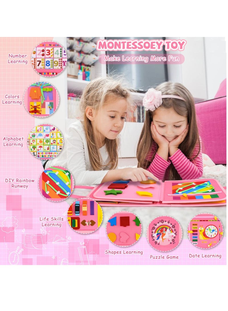 KASTWAVE [2023]Busy Board Toys, Montessori Educational Toys for Girls Boys , Sensory Toys Activities Board, Toddler Travel Toy for Gift/Learning/Fine Motor Skills - Image 5