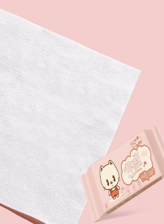 VADHVALA ENTERPRISE Mini Baby Wipes Disposable Portable Pocket Water Wipes Baby Skin Care Wet Tissue Travel Children Baby Hand & Face Baby Sanitizing Cleansing/Moisturising Wipes For Fresh(64 Wipes X 1 Pack) - Image 3