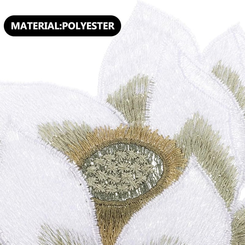 رقائق تطريز الأوراق الحديدية القابلة للكي 2 قطعة تطريزات زهرية للحرف اليدوية على الملابس - Image 3