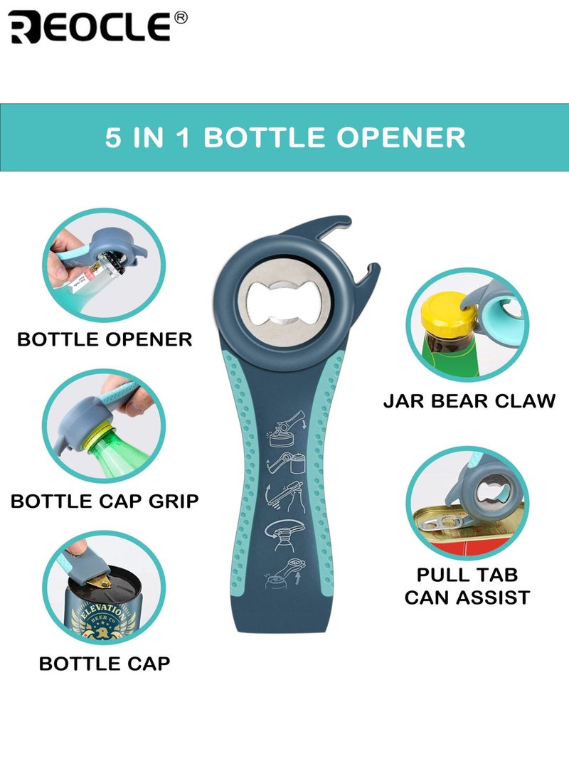 REOCLE 3PCS Easy Grip Jar Opener with Non Slip Rubber Design and Multi Function Feature Senior Friendly Opener with Arthritic Hand Support for Kitchen Use - Image 4