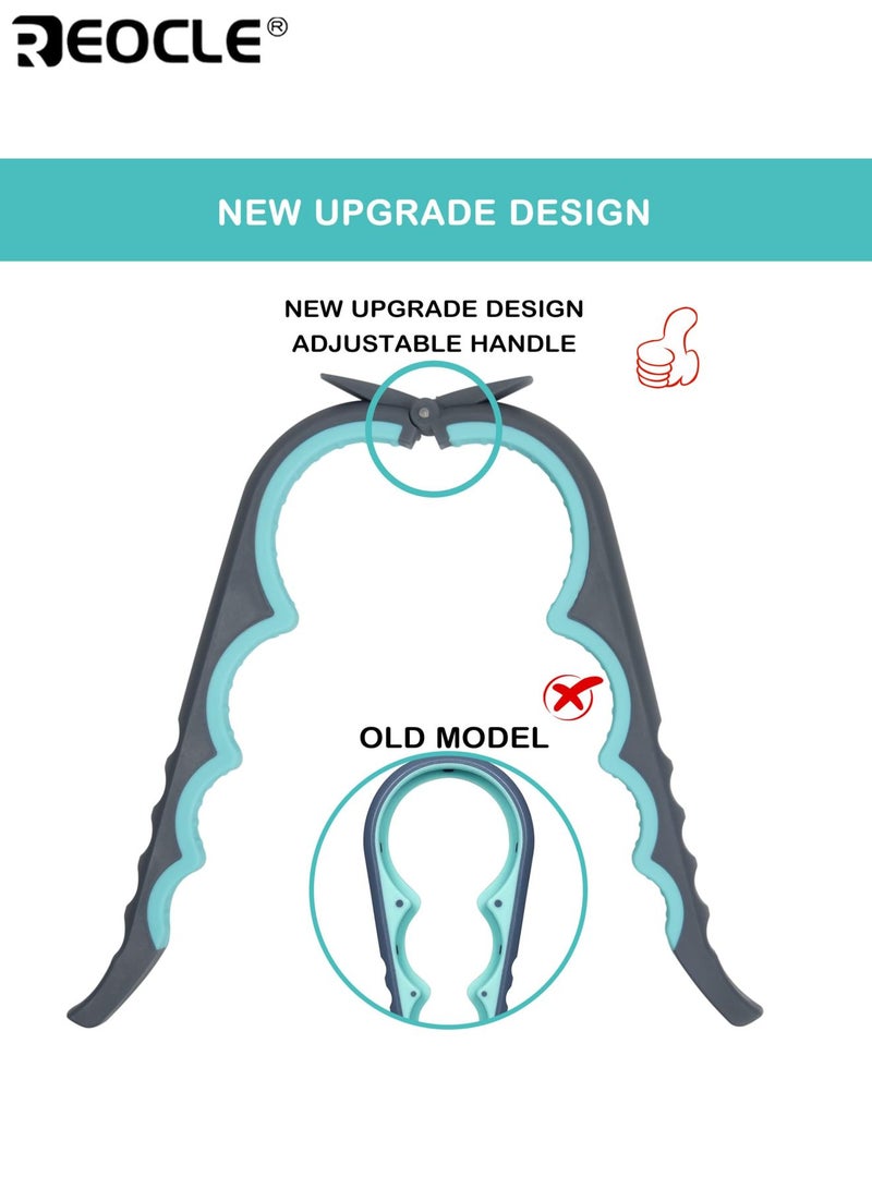 REOCLE 3PCS Easy Grip Jar Opener with Non Slip Rubber Design and Multi Function Feature Senior Friendly Opener with Arthritic Hand Support for Kitchen Use - Image 3