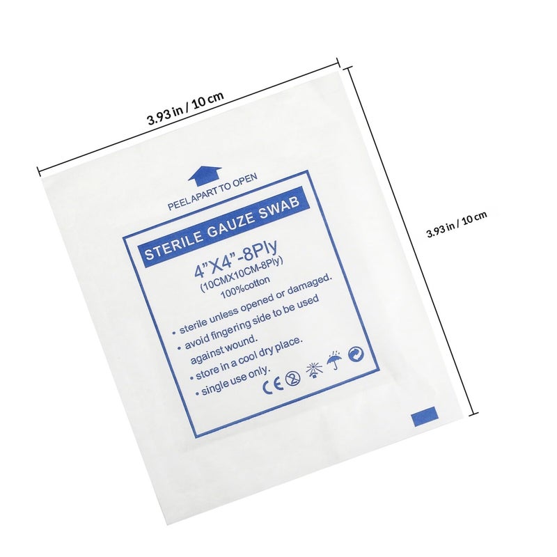 Non Adhesive Cotton Gauze Pads 10x10cm Individually Wrapped Highly Absorbent Medical First Aid Dressing - Image 3