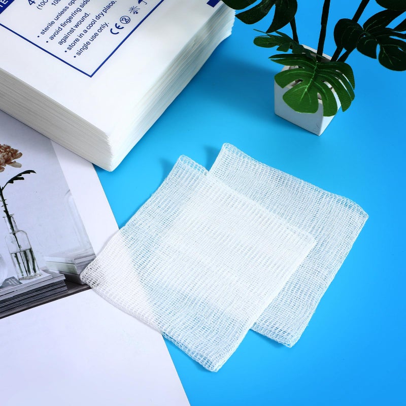 Non Adhesive Cotton Gauze Pads 10x10cm Individually Wrapped Highly Absorbent Medical First Aid Dressing - Image 4