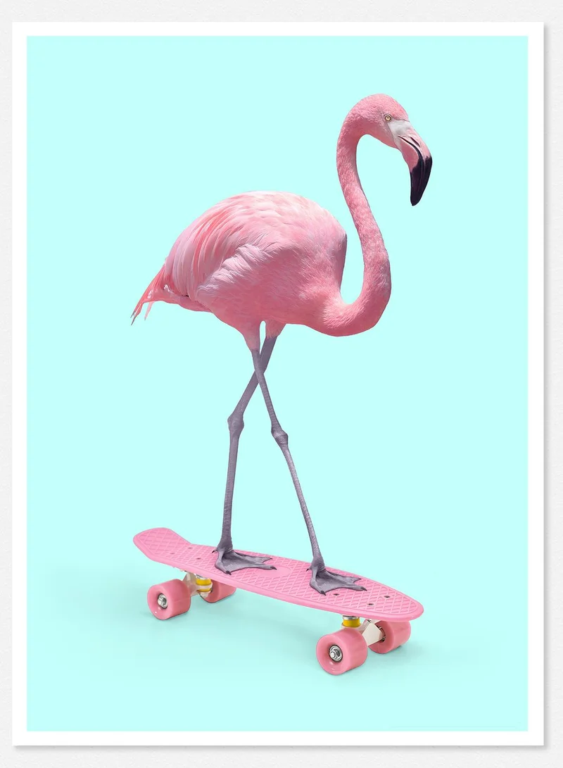 Drawdeck Skate Flamingo Art Print