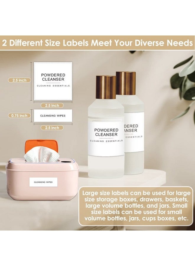 Cludoo 372 Pcs Preprinted Minimalist Home Laundry Bathroom Labels For Organizing With Diy Blank Labels, Waterproof Oil Resistant Stickers For Bathroom Laundry Home Beauty Organization Supplies Labels - Image 5