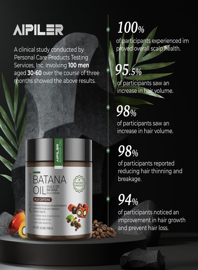 AIPILER Batana Oil for Hair Strenthening: Dr Sebi 100% Pure and Raw Honduras Hair Treatment Oil - Pre or Post Shower Hair care for Curly/Coily/Wavy Hair 5.3oz (Caffeine) - Image 5