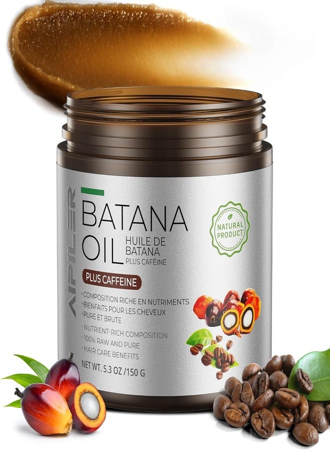 AIPILER Batana Oil for Hair Strenthening: Dr Sebi 100% Pure and Raw Honduras Hair Treatment Oil - Pre or Post Shower Hair care for Curly/Coily/Wavy Hair 5.3oz (Caffeine) - Image 1