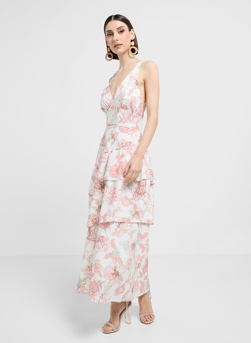 ELLA Floral Tiered Dress - Image 1