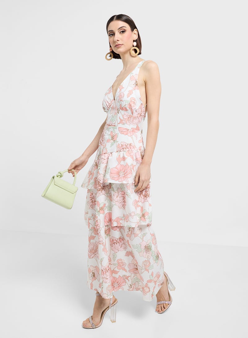 ELLA Floral Tiered Dress - Image 4