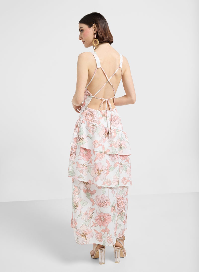 ELLA Floral Tiered Dress - Image 2
