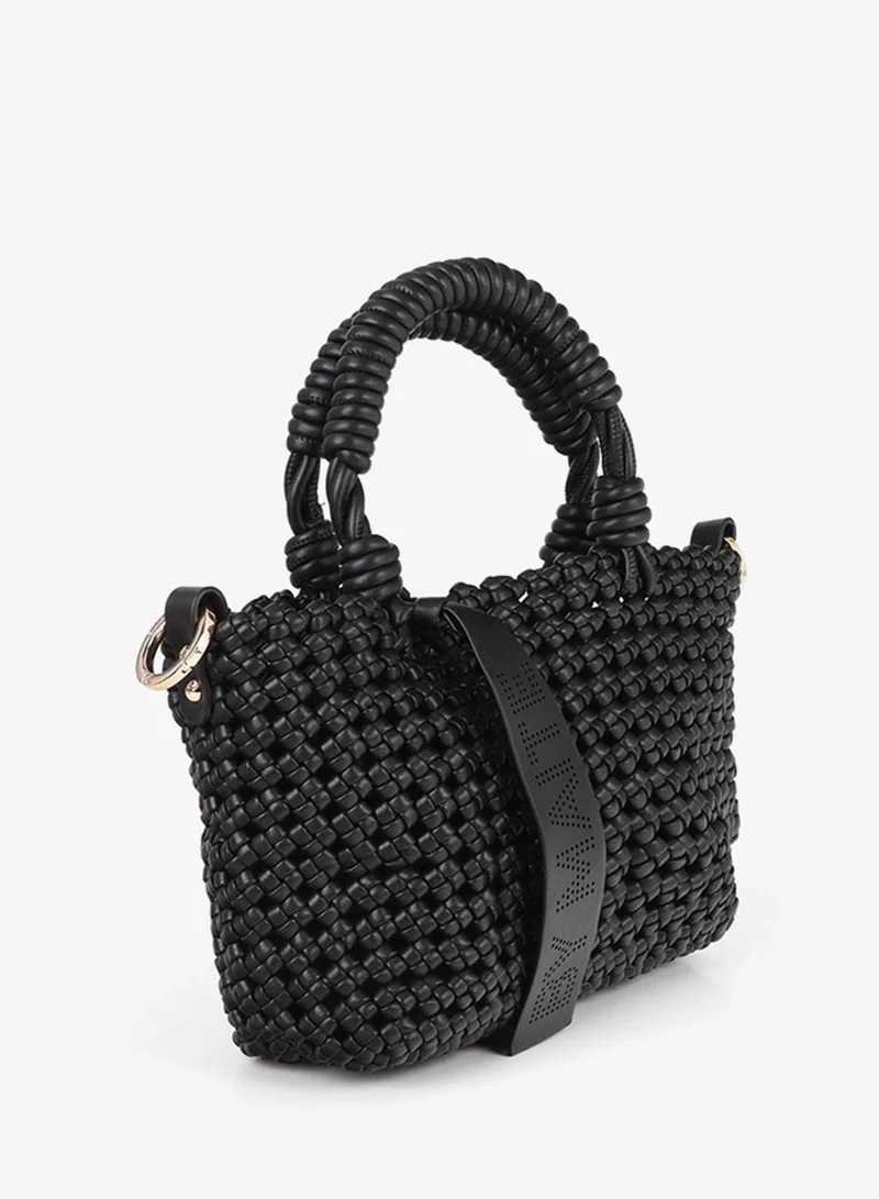 لولا كساديمونت Knotted Faux Leather Crossbody Bag