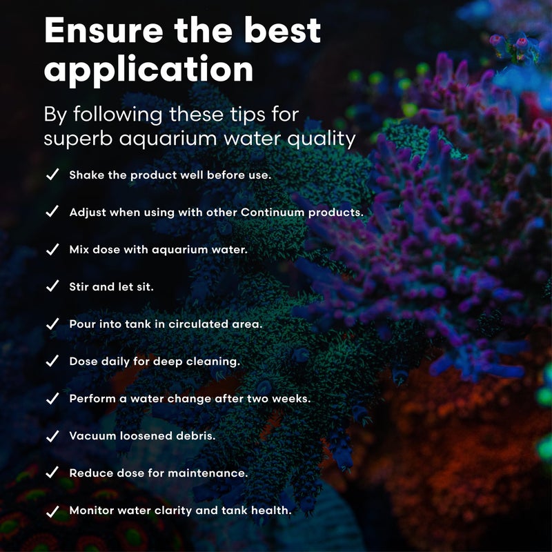 Continuum Aquatics Bacter Clean M for Reef & Marine Aquariums â€“ Loosens Detritus, Cleans Live Rock, Reduces Organic Waste & Enhances Water Clarity Naturally, 500ml - Image 5